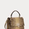 Měděná dámská kabelka Ralph Lauren The Python RL Top Handle