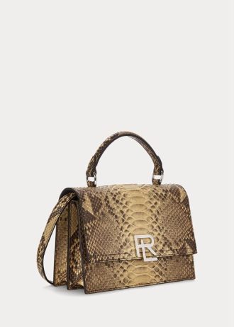 Měděná dámská kabelka Ralph Lauren The Python RL Top Handle