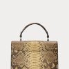 Měděná dámská kabelka Ralph Lauren The Python RL Top Handle