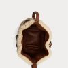 Medové/smetanové dámské kabelky Ralph Lauren Shearling Mini Bellport Bucket Bags