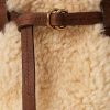 Medové/smetanové dámské kabelky Ralph Lauren Shearling Mini Bellport Bucket Bags
