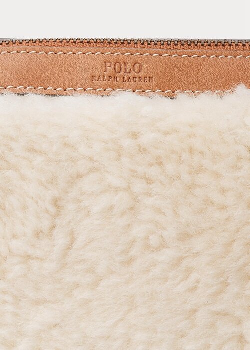 Medově/smetanová dámská obálková kabelka Ralph Lauren Shearling Medově/smetanová dámská obálková kabelka Ralph Lauren Shearling