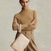 Medově/smetanová dámská obálková kabelka Ralph Lauren Shearling Medově/smetanová dámská obálková kabelka Ralph Lauren Shearling