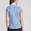 Modré/bílé dámské pruhované Jersey Polo trička Ralph Lauren Modré/bílé dámské pruhované Jersey Polo trička Ralph Lauren