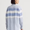 Modré / bílé dámské pruhované oversize plátěné košile Ralph Lauren Modré / bílé dámské pruhované oversize plátěné košile Ralph Lauren
