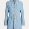 Modré dámské bavlněné sako Ralph Lauren Long Chambray Modré dámské bavlněné sako Ralph Lauren Long Chambray