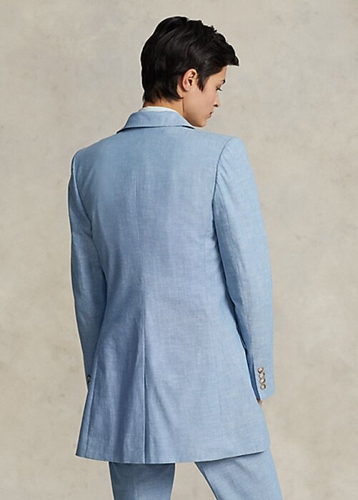 Modré dámské bavlněné sako Ralph Lauren Long Chambray Modré dámské bavlněné sako Ralph Lauren Long Chambray