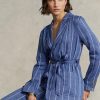 Modré dámské blejzry Ralph Lauren s pruhovaným páskem, plátno-bavlna