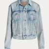 Modré dámské bundy Ralph Lauren Denim Trucker Modré dámské bundy Ralph Lauren Denim Trucker