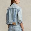 Modré dámské bundy Ralph Lauren Denim Trucker Modré dámské bundy Ralph Lauren Denim Trucker