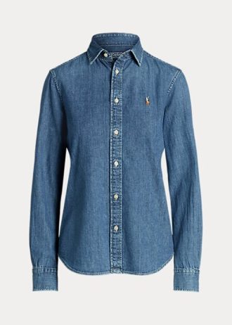 Modré dámské džínové košile Ralph Lauren