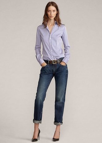 Modré dámské džíny Ralph Lauren 320 Boyfriend Jeans