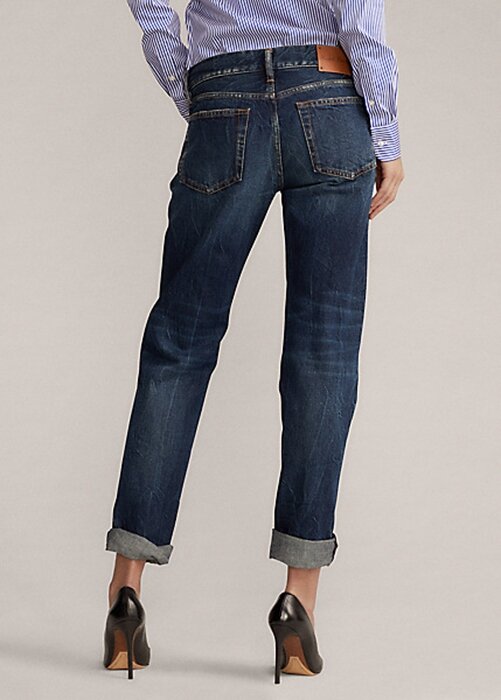 Modré dámské džíny Ralph Lauren 320 Boyfriend Jeans Modré dámské džíny Ralph Lauren 320 Boyfriend Jeans