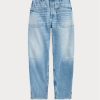 Modré dámské džíny Ralph Lauren High-rise Tapered Fit Modré dámské džíny Ralph Lauren High-rise Tapered Fit