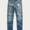 Modré dámské džíny Ralph Lauren Stretch Vintage Straight Fit Modré dámské džíny Ralph Lauren Stretch Vintage Straight Fit