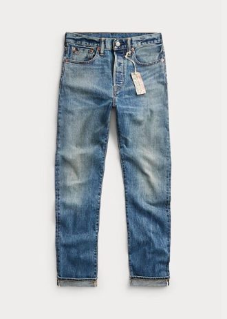 Modré dámské džíny Ralph Lauren Stretch Vintage Straight Fit