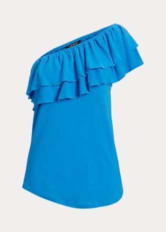 Modré dámské dresy Ralph Lauren Jersey na jedno rameno