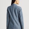Modré dámské dvouřadé sako Chambray Ralph Lauren Modré dámské dvouřadé sako Chambray Ralph Lauren