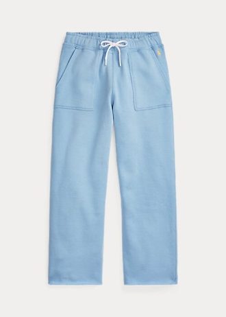 Modré dámské fleecové tepláky Ralph Lauren Cutoff-Hem