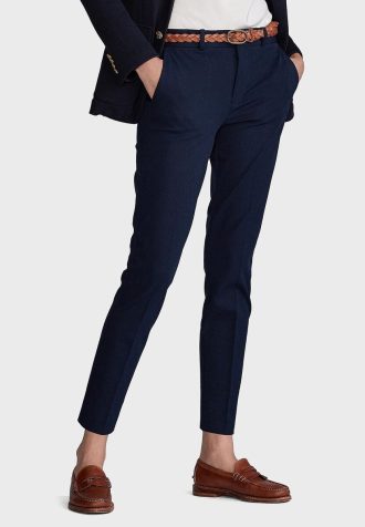 Modré dámské kalhoty Ralph Lauren Tailored