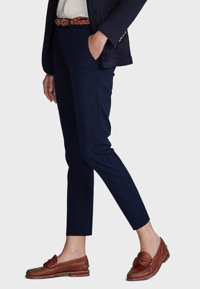 Modré dámské kalhoty Ralph Lauren Tailored Modré dámské kalhoty Ralph Lauren Tailored