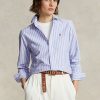 Modré dámské košile Oxford Classic Fit Ralph Lauren