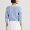 Modré dámské kriketové svetry Ralph Lauren Cable-Knit