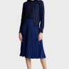Modré dámské midi sukně Ralph Lauren Plisse Modré dámské midi sukně Ralph Lauren Plisse
