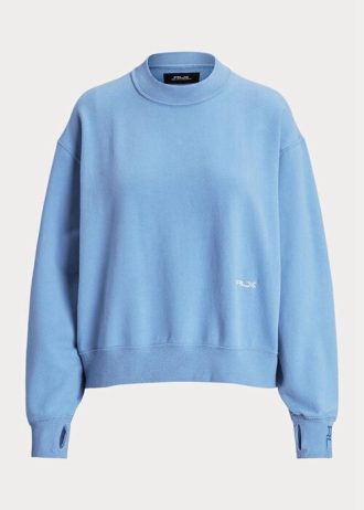 Modré dámské mikiny Ralph Lauren Fleece Crewneck Modré dámské mikiny Ralph Lauren Fleece Crewneck