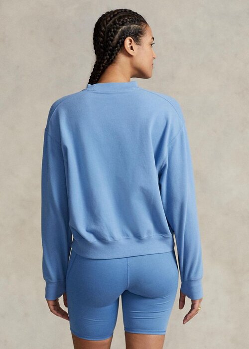 Modré dámské mikiny Ralph Lauren Fleece Crewneck Modré dámské mikiny Ralph Lauren Fleece Crewneck