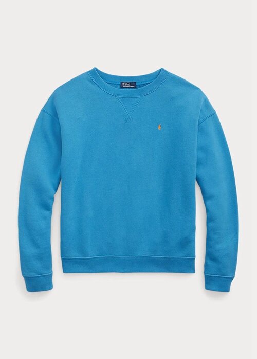 Modré dámské mikiny Ralph Lauren Fleece Crewneck Pullover Modré dámské mikiny Ralph Lauren Fleece Crewneck Pullover