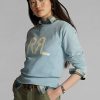 Modré dámské mikiny Ralph Lauren Logo French Terry Crewneck Modré dámské mikiny Ralph Lauren Logo French Terry Crewneck