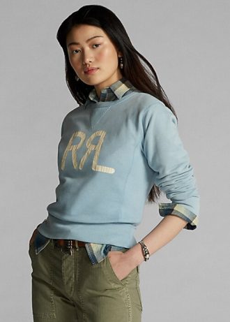Modré dámské mikiny Ralph Lauren Logo French Terry Crewneck Modré dámské mikiny Ralph Lauren Logo French Terry Crewneck