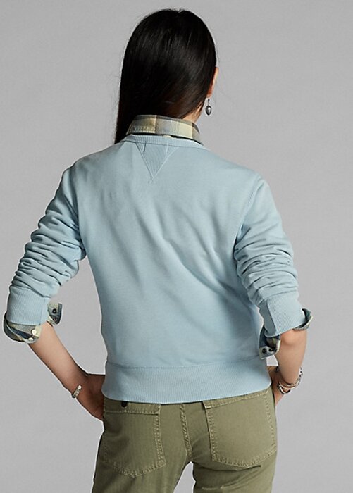 Modré dámské mikiny Ralph Lauren Logo French Terry Crewneck Modré dámské mikiny Ralph Lauren Logo French Terry Crewneck