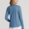 Modré dámské mikiny Ralph Lauren Stretch Jersey na čtvrtiny zip Modré dámské mikiny Ralph Lauren Stretch Jersey na čtvrtiny zip