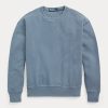 Modré dámské mikiny Ralph Lauren z organické bavlny s výstřihem Modré dámské mikiny Ralph Lauren z organické bavlny s výstřihem