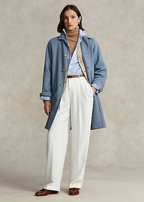Modré dámské oversize dvoulícní autokabáty Ralph Lauren Modré dámské oversize dvoulícní autokabáty Ralph Lauren