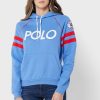 Modrá dámská pletená mikina s kapucí Ralph Lauren Graphic Modrá dámská pletená mikina s kapucí Ralph Lauren Graphic