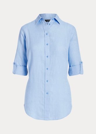 Modré dámské plátěné košile Ralph Lauren Modré dámské plátěné košile Ralph Lauren