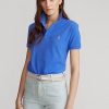 Modré dámské polokošile Ralph Lauren Classic Fit Mesh Polo Modré dámské polokošile Ralph Lauren Classic Fit Mesh Polo