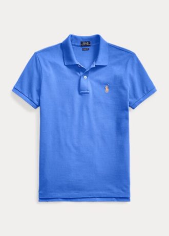 Modré dámské polokošile Ralph Lauren Classic Fit Mesh Polo
