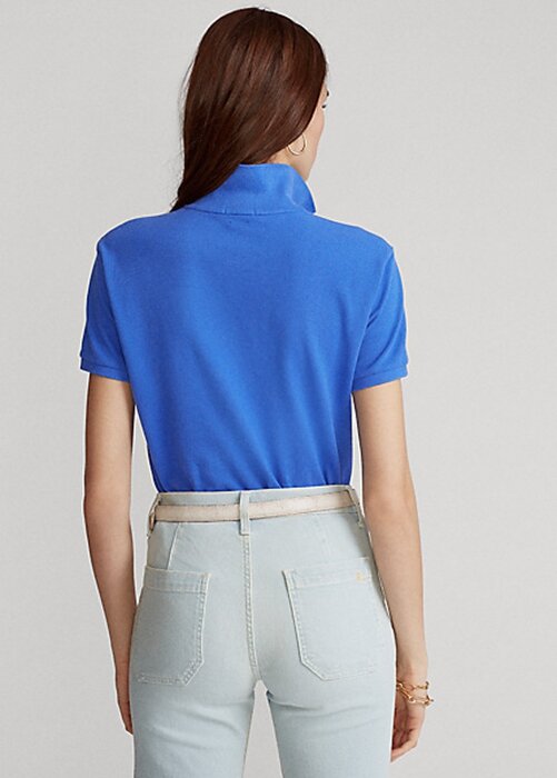 Modré dámské polokošile Ralph Lauren Classic Fit Mesh Polo Modré dámské polokošile Ralph Lauren Classic Fit Mesh Polo