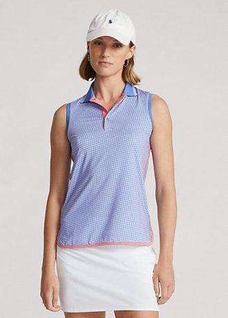 Modré dámské polokošile Ralph Lauren Performance bez rukávů