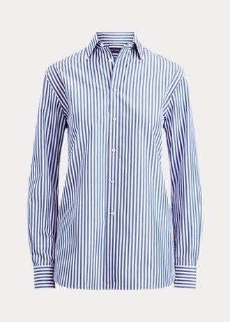Modré dámské pruhované bavlněné košile Ralph Lauren Adrien Modré dámské pruhované bavlněné košile Ralph Lauren Adrien