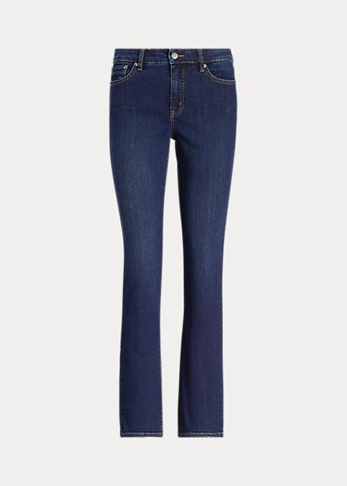 Modré dámské rovné džíny Ralph Lauren se středním růstem Modré dámské rovné džíny Ralph Lauren se středním růstem