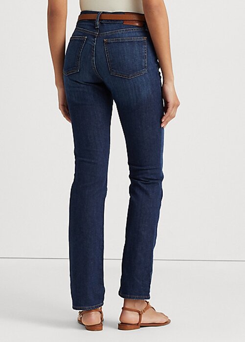Modré dámské rovné džíny Ralph Lauren se středním růstem Modré dámské rovné džíny Ralph Lauren se středním růstem