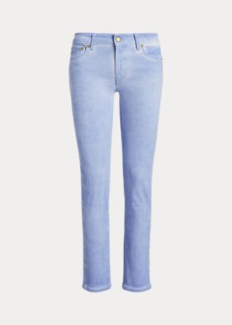 Modré dámské rovné kotníkové džíny Ralph Lauren se středním vzrůstem