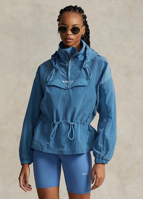 Modrá dámská sbalitelná průsvitná větrovka Ralph Lauren Modrá dámská sbalitelná průsvitná větrovka Ralph Lauren