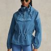 Modrá dámská sbalitelná Ripstop větrovka Ralph Lauren