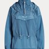 Modrá dámská sbalitelná Ripstop větrovka Ralph Lauren